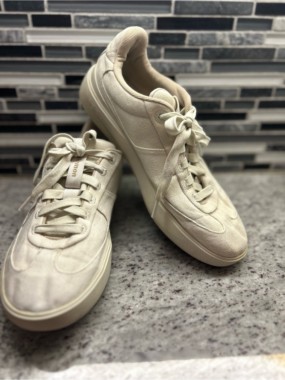 Lululemon Neutral Canvas cityverse Sneakers - Light Beige size 9.5